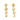 Hammered Drop Earrings - Gold or Silver